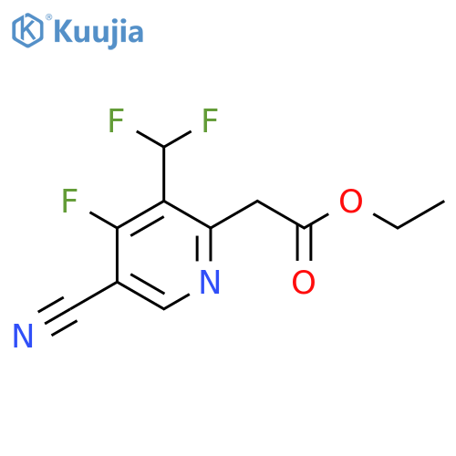 Ethyl 5-cyano-3-(difluoromethyl)-4-fluoropyridine-2-acetate structure