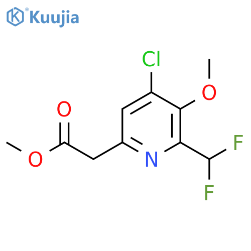 Methyl 4-chloro-2-(difluoromethyl)-3-methoxypyridine-6-acetate structure