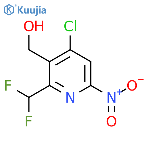 4-Chloro-2-(difluoromethyl)-6-nitropyridine-3-methanol structure