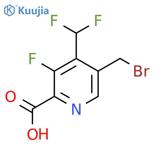 5-(Bromomethyl)-4-(difluoromethyl)-3-fluoropyridine-2-carboxylic acid structure