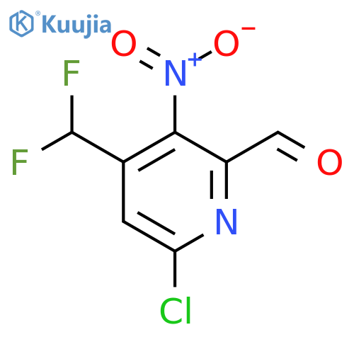 6-Chloro-4-(difluoromethyl)-3-nitropyridine-2-carboxaldehyde structure