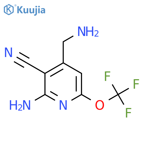 2-Amino-4-(aminomethyl)-3-cyano-6-(trifluoromethoxy)pyridine structure