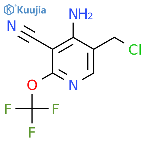 4-Amino-5-(chloromethyl)-3-cyano-2-(trifluoromethoxy)pyridine structure