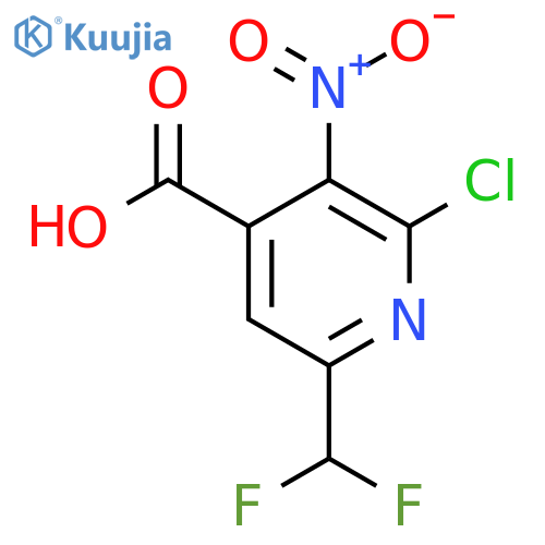 2-Chloro-6-(difluoromethyl)-3-nitropyridine-4-carboxylic acid structure