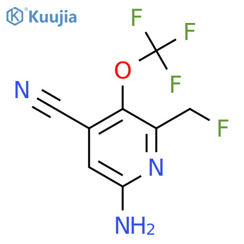 6-Amino-4-cyano-2-(fluoromethyl)-3-(trifluoromethoxy)pyridine structure