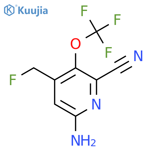 6-Amino-2-cyano-4-(fluoromethyl)-3-(trifluoromethoxy)pyridine structure