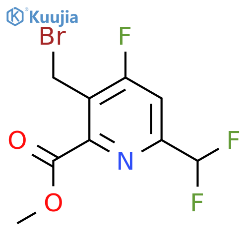 Methyl 3-(bromomethyl)-6-(difluoromethyl)-4-fluoropyridine-2-carboxylate structure