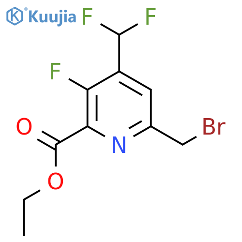 Ethyl 6-(bromomethyl)-4-(difluoromethyl)-3-fluoropyridine-2-carboxylate structure