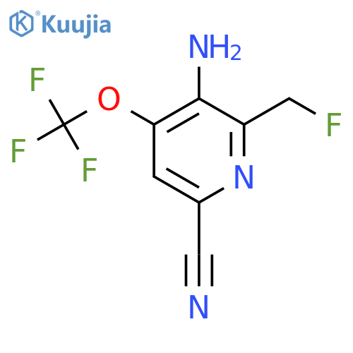 3-Amino-6-cyano-2-(fluoromethyl)-4-(trifluoromethoxy)pyridine structure