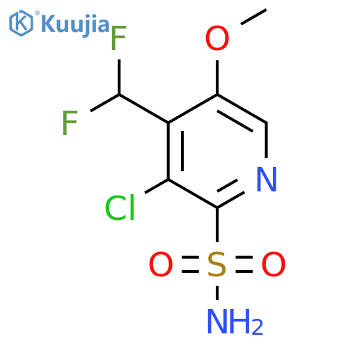 3-Chloro-4-(difluoromethyl)-5-methoxypyridine-2-sulfonamide structure