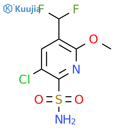 3-Chloro-5-(difluoromethyl)-6-methoxypyridine-2-sulfonamide structure