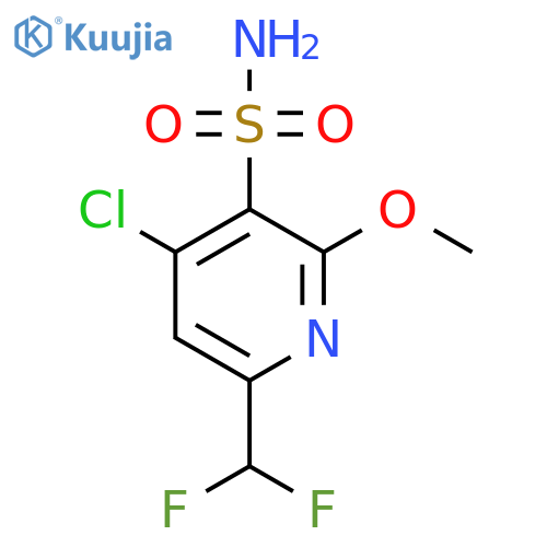 4-Chloro-6-(difluoromethyl)-2-methoxypyridine-3-sulfonamide structure