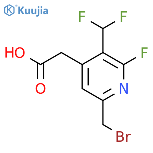 6-(Bromomethyl)-3-(difluoromethyl)-2-fluoropyridine-4-acetic acid structure