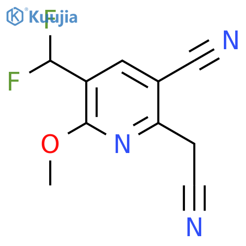 3-Cyano-5-(difluoromethyl)-6-methoxypyridine-2-acetonitrile structure