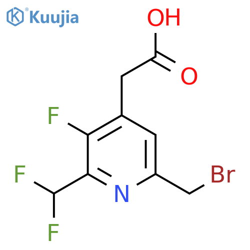 6-(Bromomethyl)-2-(difluoromethyl)-3-fluoropyridine-4-acetic acid structure