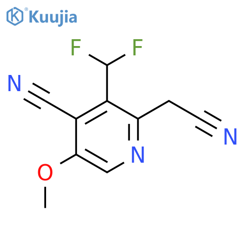 4-Cyano-3-(difluoromethyl)-5-methoxypyridine-2-acetonitrile structure