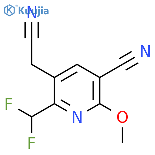 3-Cyano-6-(difluoromethyl)-2-methoxypyridine-5-acetonitrile structure