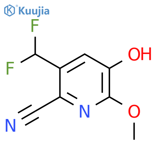 2-Cyano-3-(difluoromethyl)-5-hydroxy-6-methoxypyridine structure