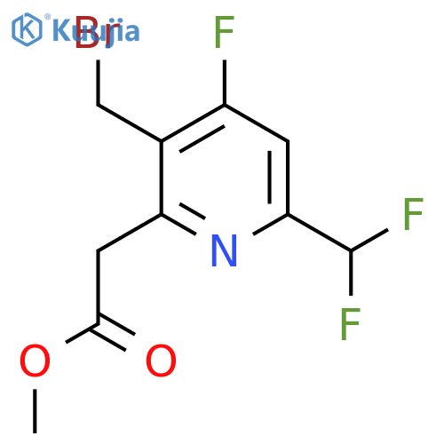 Methyl 3-(bromomethyl)-6-(difluoromethyl)-4-fluoropyridine-2-acetate structure