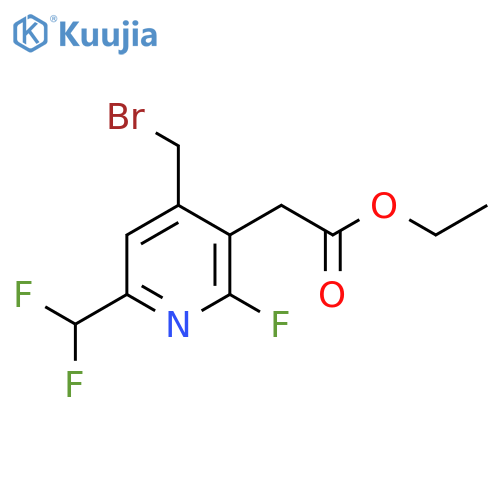 Ethyl 4-(bromomethyl)-6-(difluoromethyl)-2-fluoropyridine-3-acetate structure