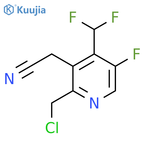 2-(Chloromethyl)-4-(difluoromethyl)-5-fluoropyridine-3-acetonitrile structure