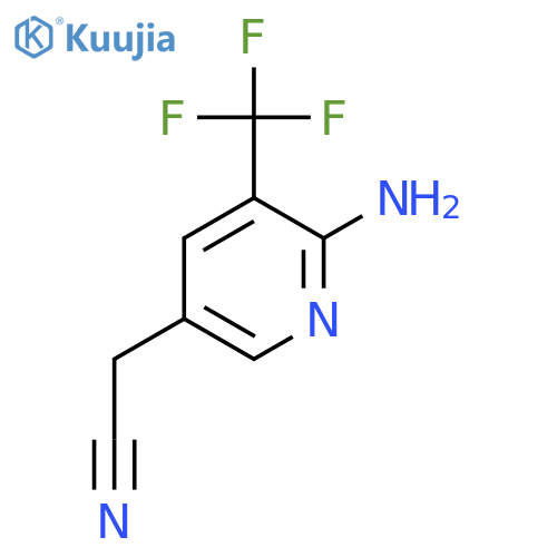 2-Amino-3-(trifluoromethyl)pyridine-5-acetonitrile structure