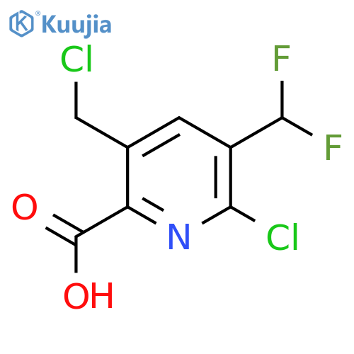 2-Chloro-5-(chloromethyl)-3-(difluoromethyl)pyridine-6-carboxylic acid structure