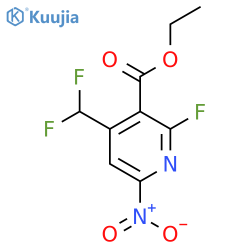 Ethyl 4-(difluoromethyl)-2-fluoro-6-nitropyridine-3-carboxylate structure