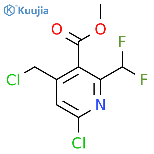 Methyl 6-chloro-4-(chloromethyl)-2-(difluoromethyl)pyridine-3-carboxylate structure