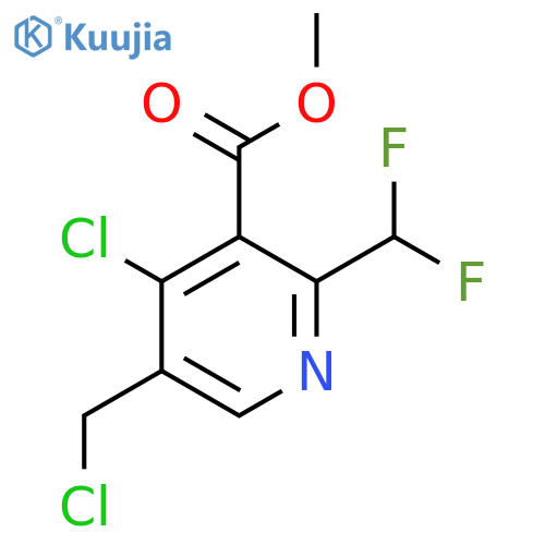 Methyl 4-chloro-5-(chloromethyl)-2-(difluoromethyl)pyridine-3-carboxylate structure