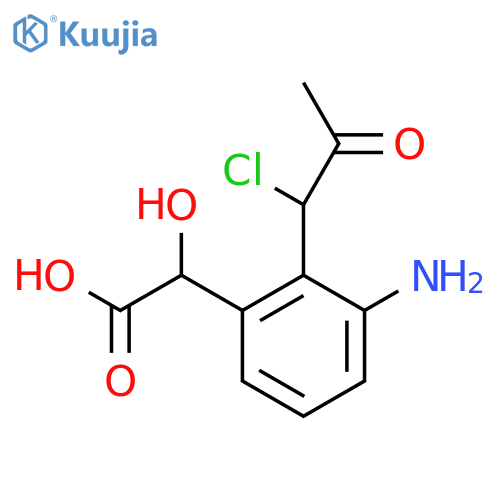 3-Amino-2-(1-chloro-2-oxopropyl)mandelic acid structure