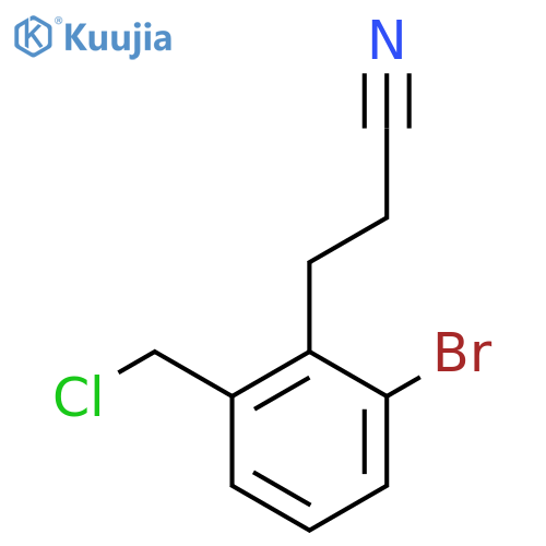 3-(2-Bromo-6-(chloromethyl)phenyl)propanenitrile structure