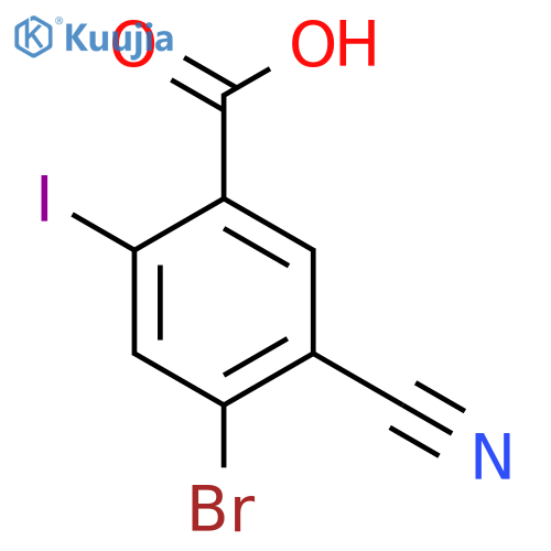 4-Bromo-5-cyano-2-iodobenzoic acid structure