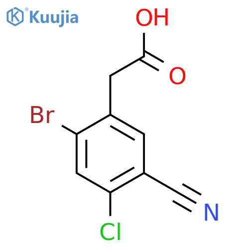 2-Bromo-4-chloro-5-cyanophenylacetic acid structure