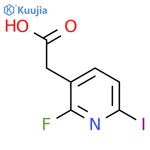 2-Fluoro-6-iodopyridine-3-acetic acid structure