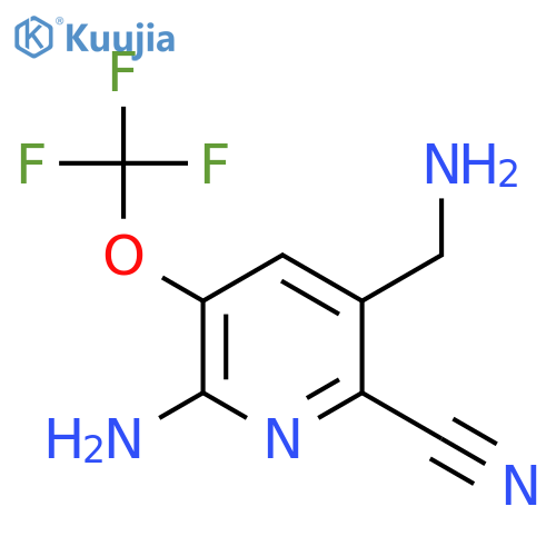 2-Amino-5-(aminomethyl)-6-cyano-3-(trifluoromethoxy)pyridine structure