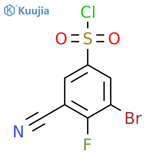 3-Bromo-5-cyano-4-fluorobenzenesulfonyl chloride structure