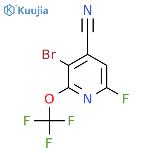 3-Bromo-4-cyano-6-fluoro-2-(trifluoromethoxy)pyridine structure