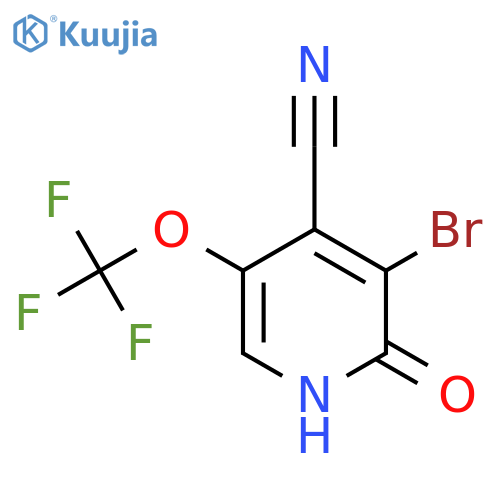 3-Bromo-4-cyano-2-hydroxy-5-(trifluoromethoxy)pyridine structure