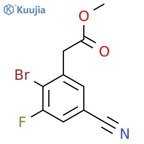 Methyl 2-bromo-5-cyano-3-fluorophenylacetate structure