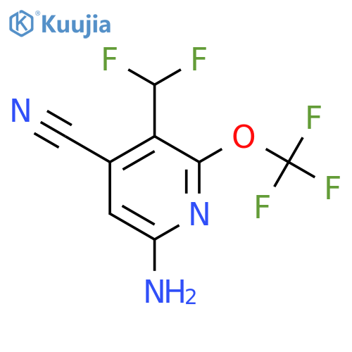 6-Amino-4-cyano-3-(difluoromethyl)-2-(trifluoromethoxy)pyridine structure