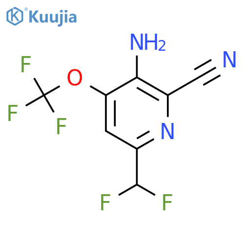 3-Amino-2-cyano-6-(difluoromethyl)-4-(trifluoromethoxy)pyridine structure