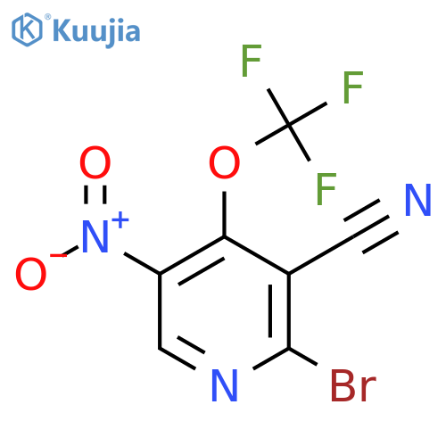 2-Bromo-3-cyano-5-nitro-4-(trifluoromethoxy)pyridine structure