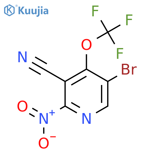 5-Bromo-3-cyano-2-nitro-4-(trifluoromethoxy)pyridine structure