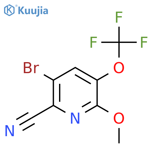 3-Bromo-2-cyano-6-methoxy-5-(trifluoromethoxy)pyridine structure