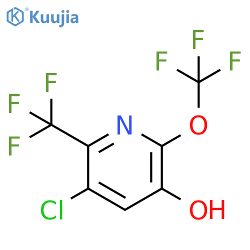 3-Chloro-5-hydroxy-6-(trifluoromethoxy)-2-(trifluoromethyl)pyridine structure
