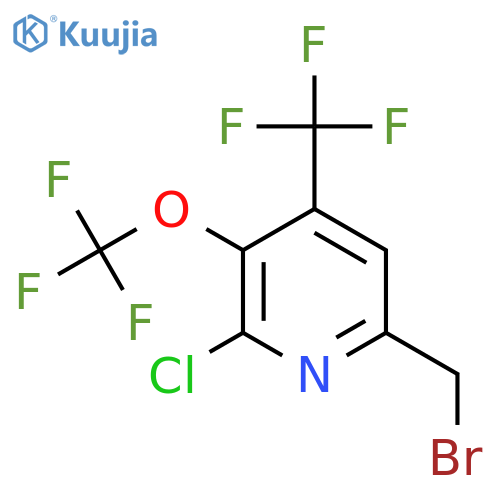 6-(Bromomethyl)-2-chloro-3-(trifluoromethoxy)-4-(trifluoromethyl)pyridine structure