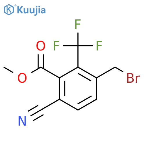 Methyl 3-bromomethyl-6-cyano-2-(trifluoromethyl)benzoate structure