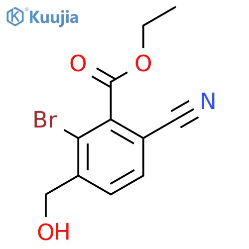 Ethyl 2-bromo-6-cyano-3-(hydroxymethyl)benzoate structure