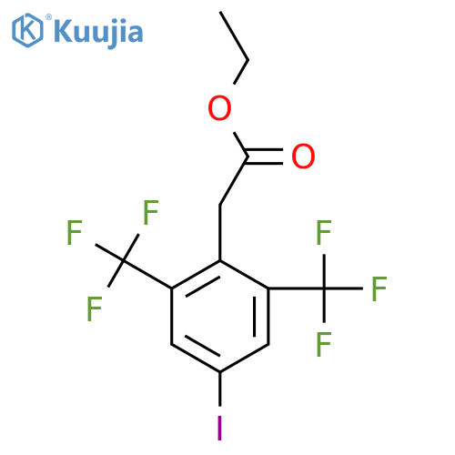 Ethyl 2,6-bis(trifluoromethyl)-4-iodophenylacetate structure